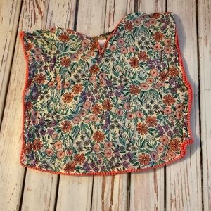 Cat & Jack Kids Floral Cover up Pink, Green, Red